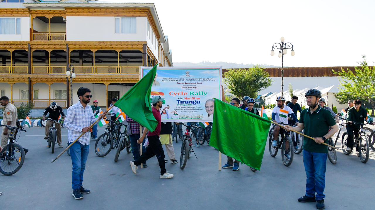 Cycle Tiranga Rally under Har Ghar Tiranga campaign held in Kargil