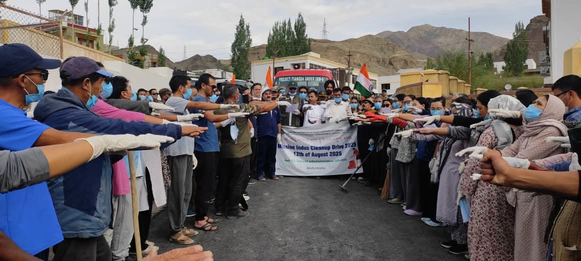 Indus river cleanliness drive commences in Khaltse Sub Division.