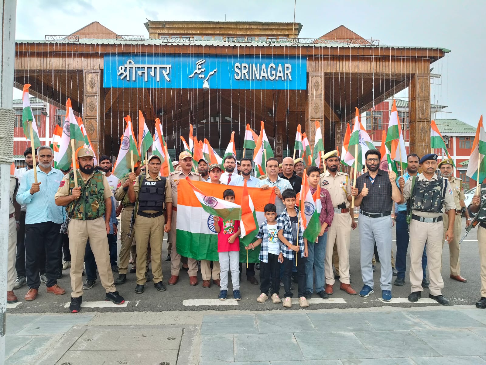 Tiranga Rally organized at Srinagar and Awantipora Railway stations of Kashmir valley