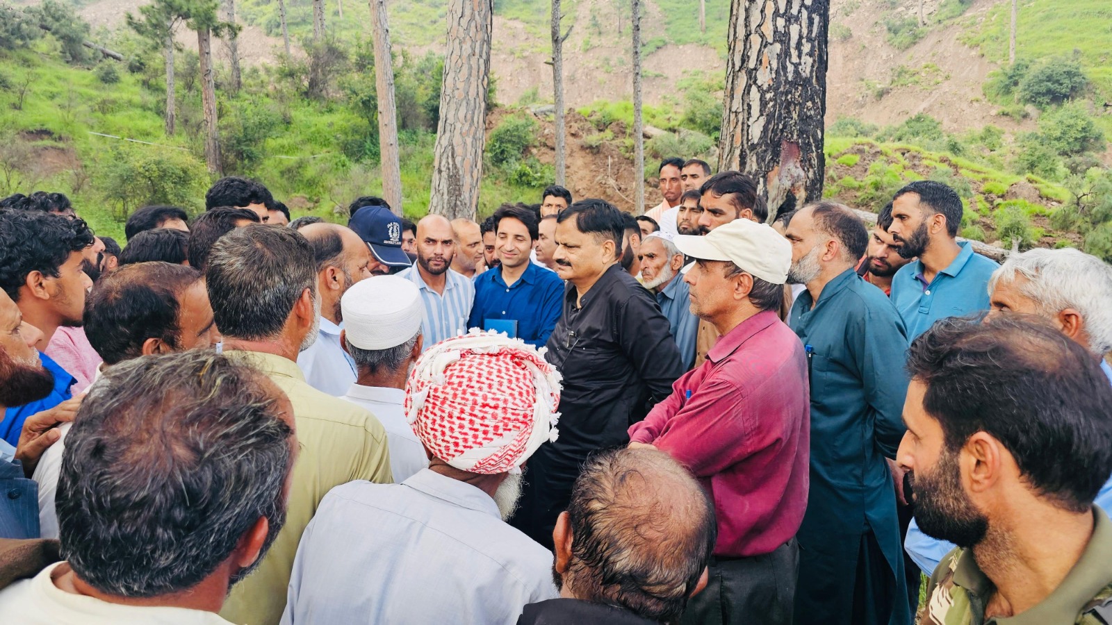 Rana conducts extensive tour of landslide-affected areas of Surankote, Mendhar