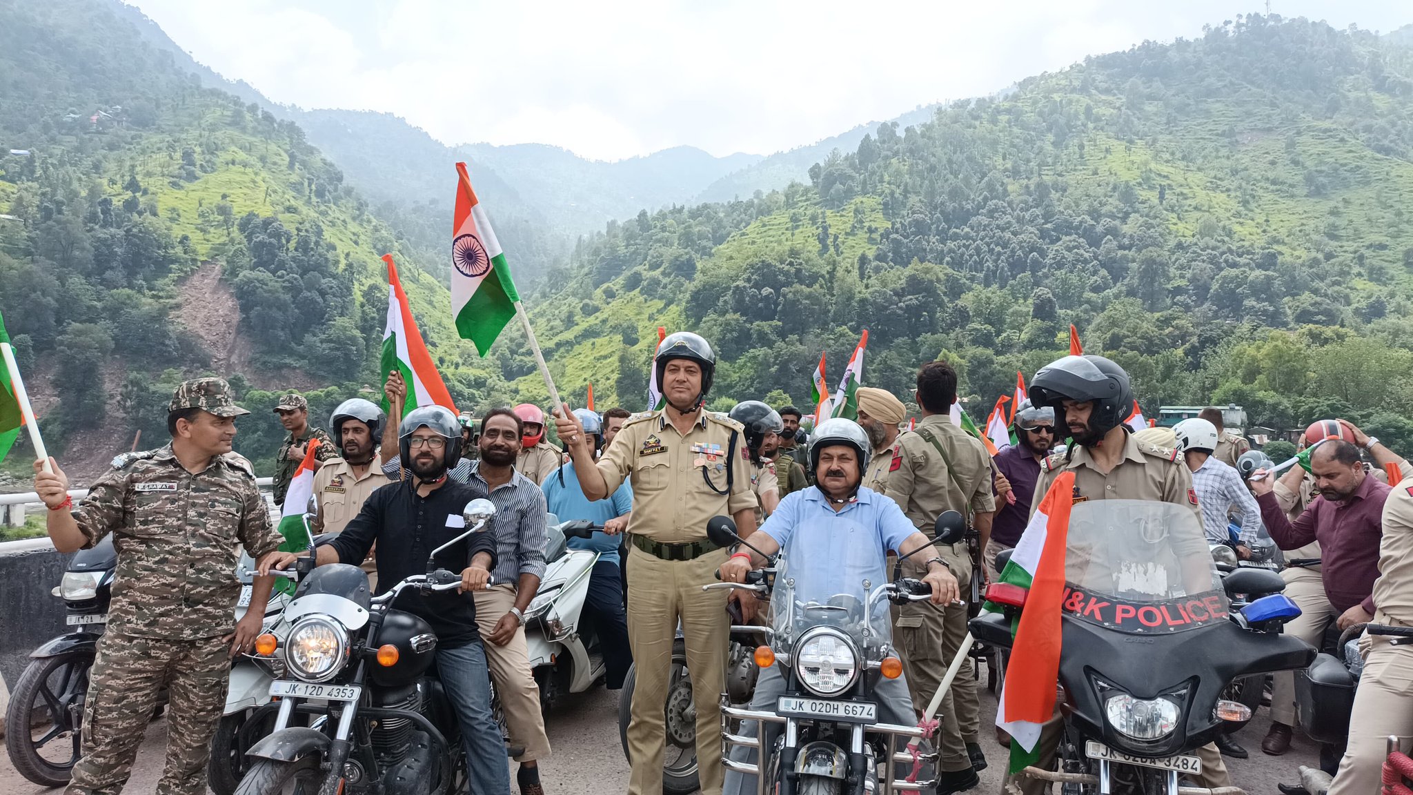 Deputy Commissioner and SSP Poonch flag off vibrant Tiranga Bike Rally under Har Ghar Tiranga Campaign 2025