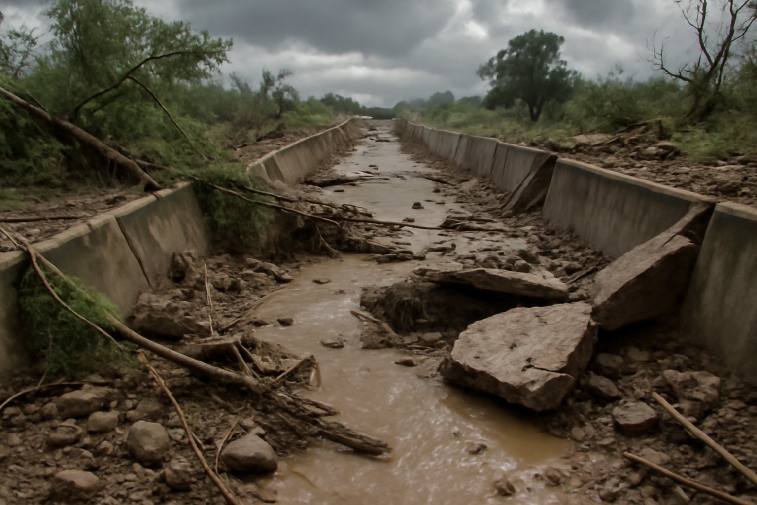 Canal recharge halted post cloudburst Damage