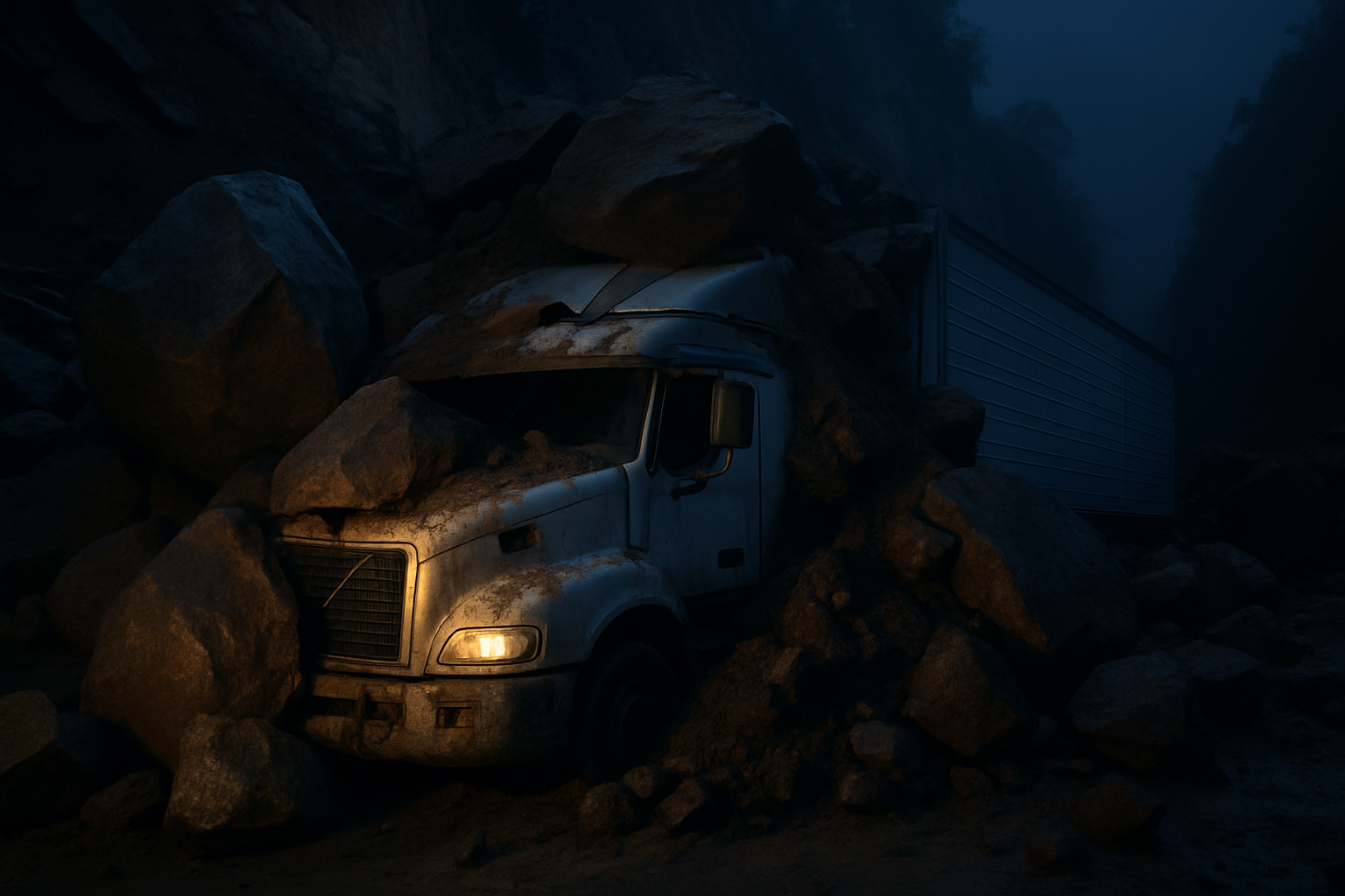 Landslide in Mahore One dead , Injures Two