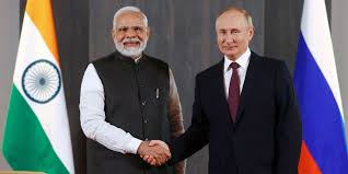 PM Narendra Modi speaks with President Putin