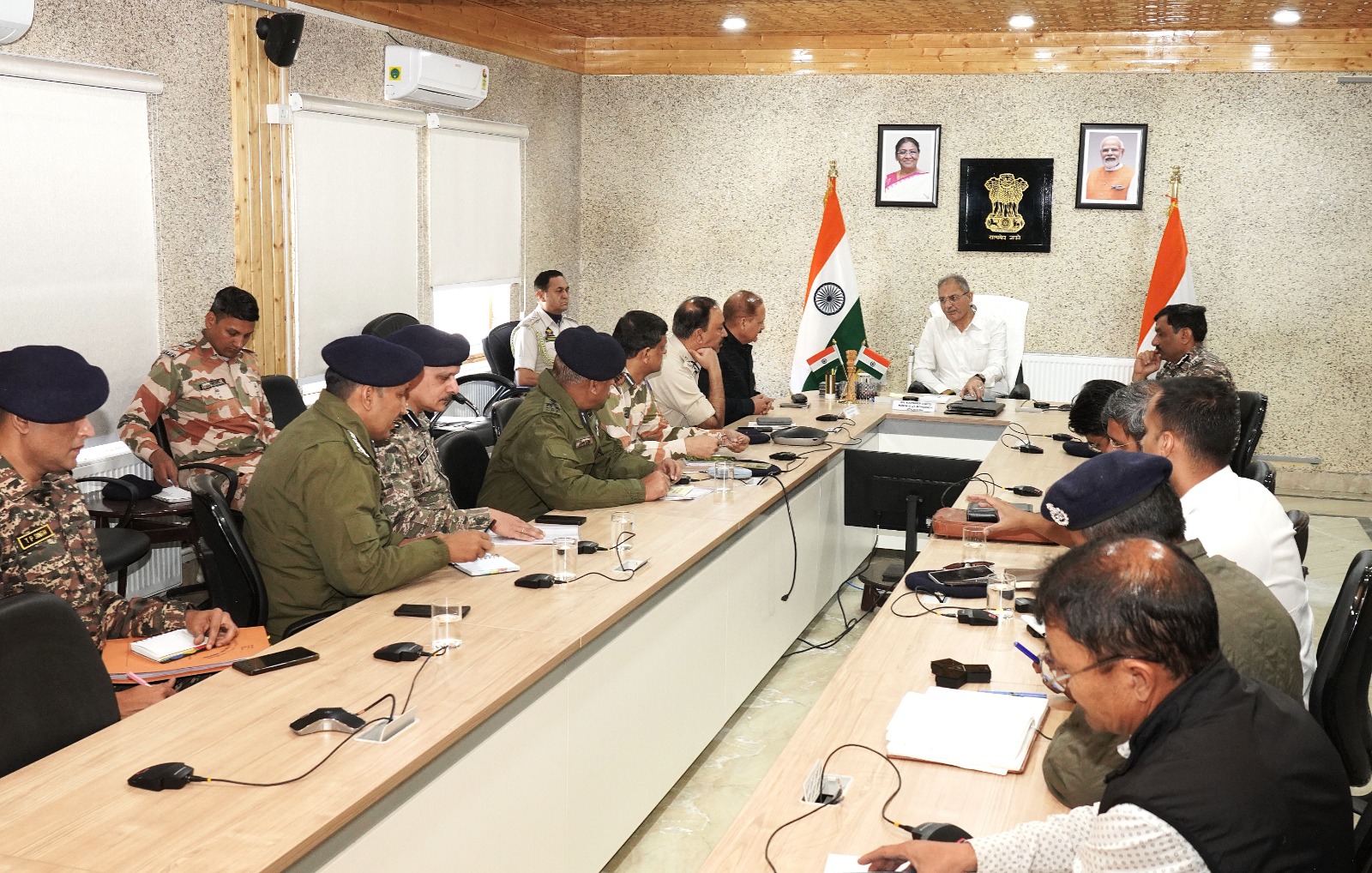 LG Ladakh  reviews security scenario in Leh; stresses vigilance, coordination & public safety