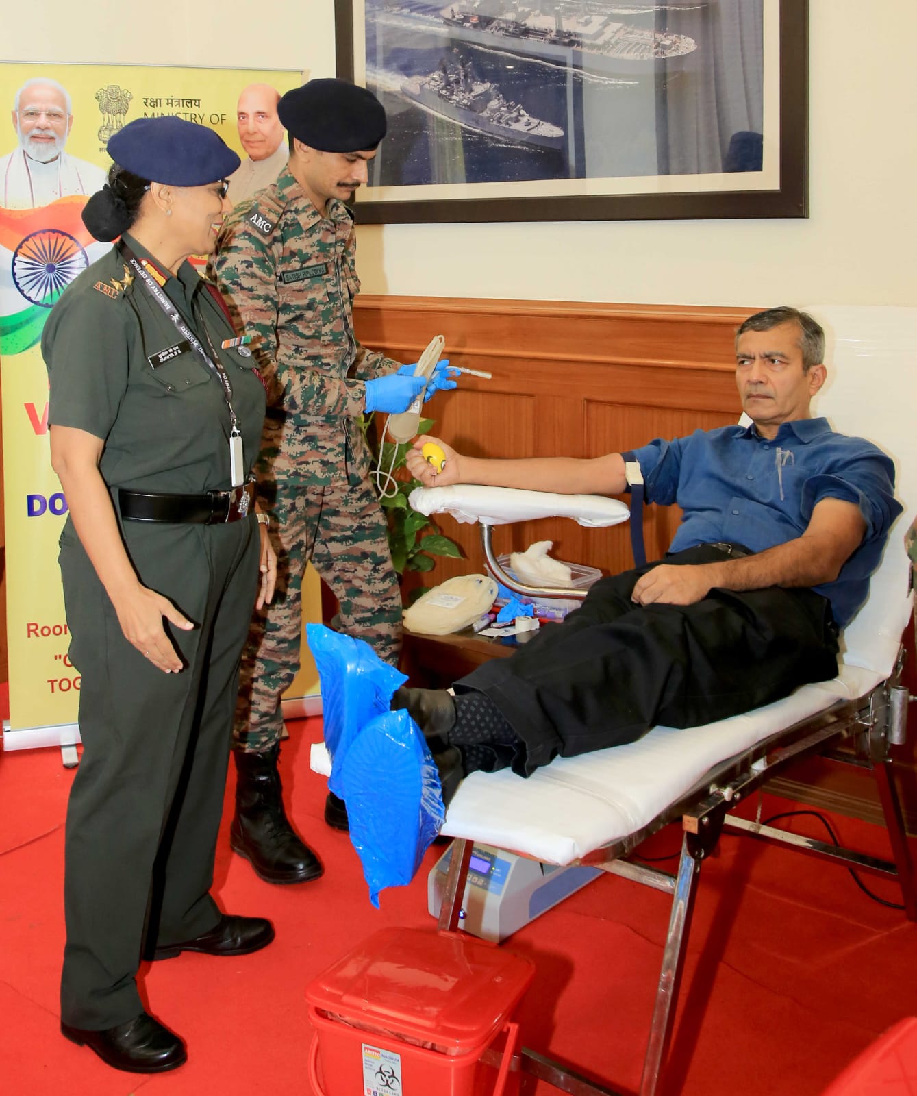 Ministry of Defence Organises Blood Donation Camp on National Voluntary Blood Donation Day