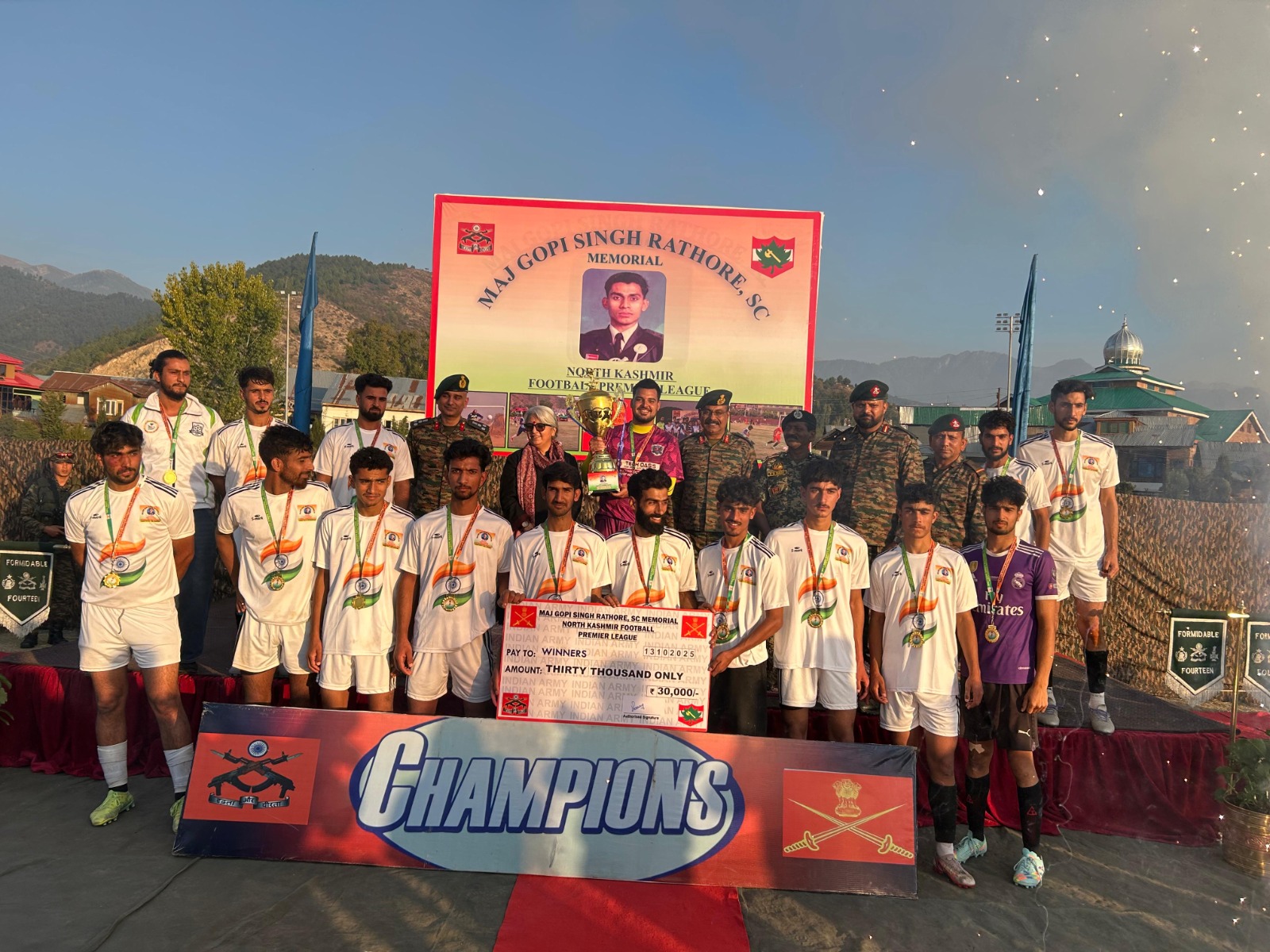 Maj Gopi Singh Rathore, Shaurya Chakra Memorial North Kashmir Football Premier league concludes