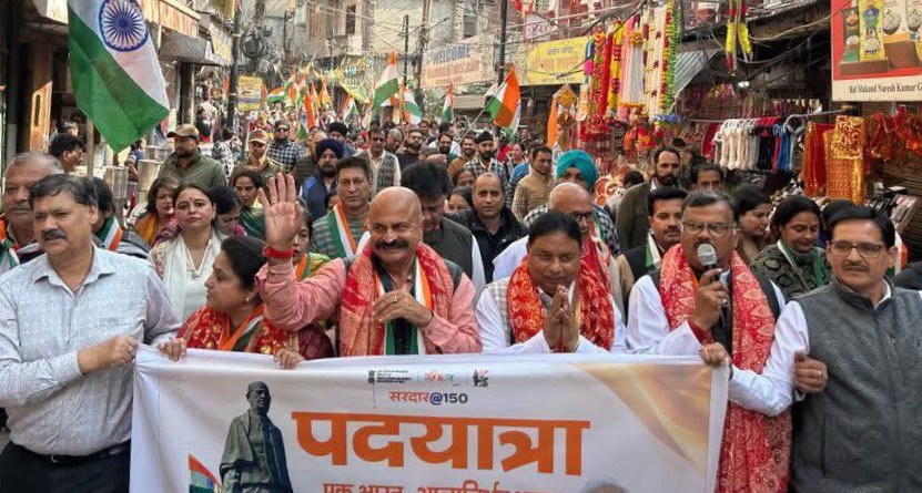 BJP holds ‘Sardar@150’ Ekta Padyatras across Jammu & Kashmir to spread message of Indian Unity and Patriotism