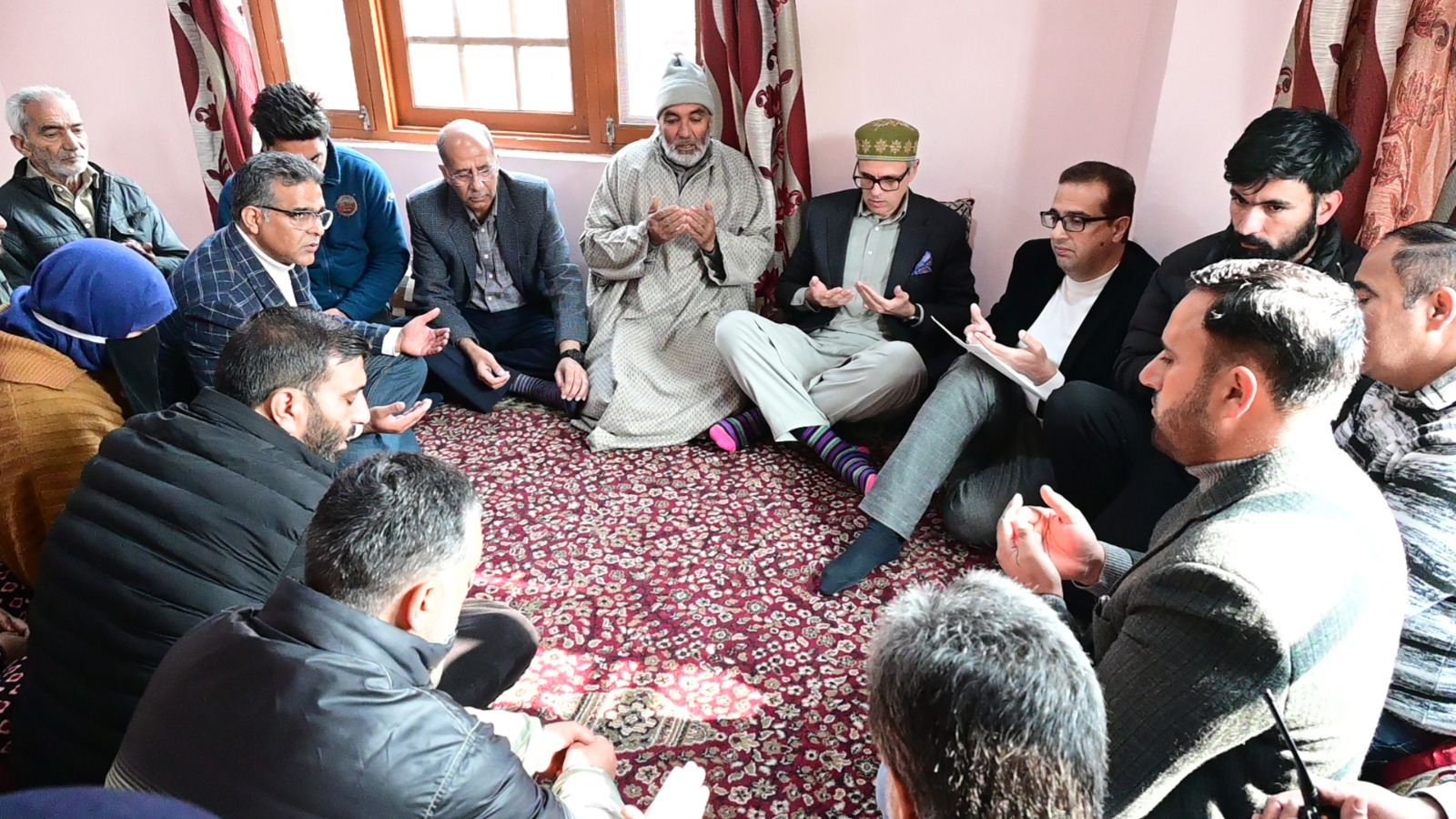 CM Omar Abdullah visits families of Nowgam blast,assures full support