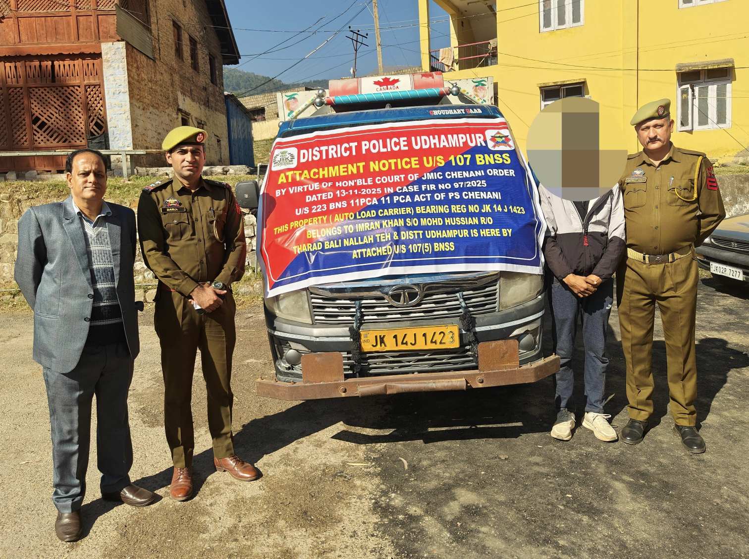 Movable property  of habitual bovine smuggler attached under Section 107(5) BNSS