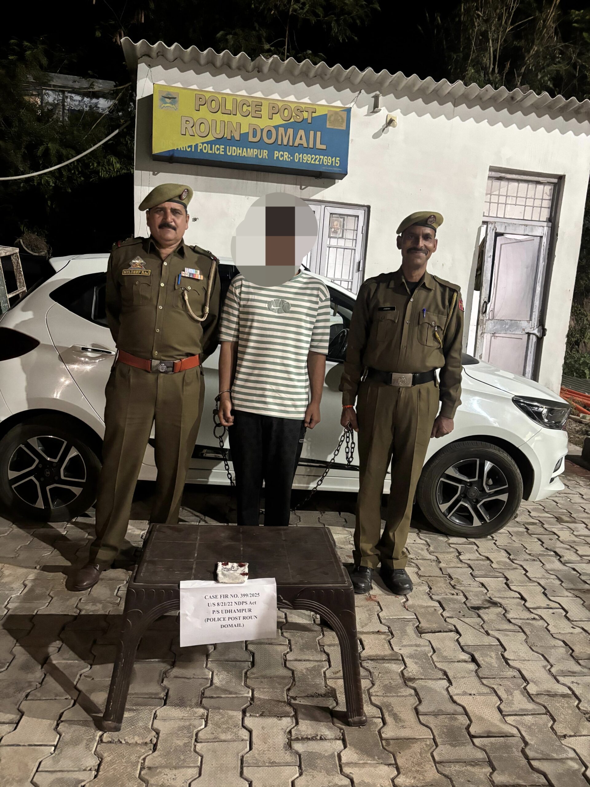 Drug peddler arrested with Heroin at Roun domail, Udhampur