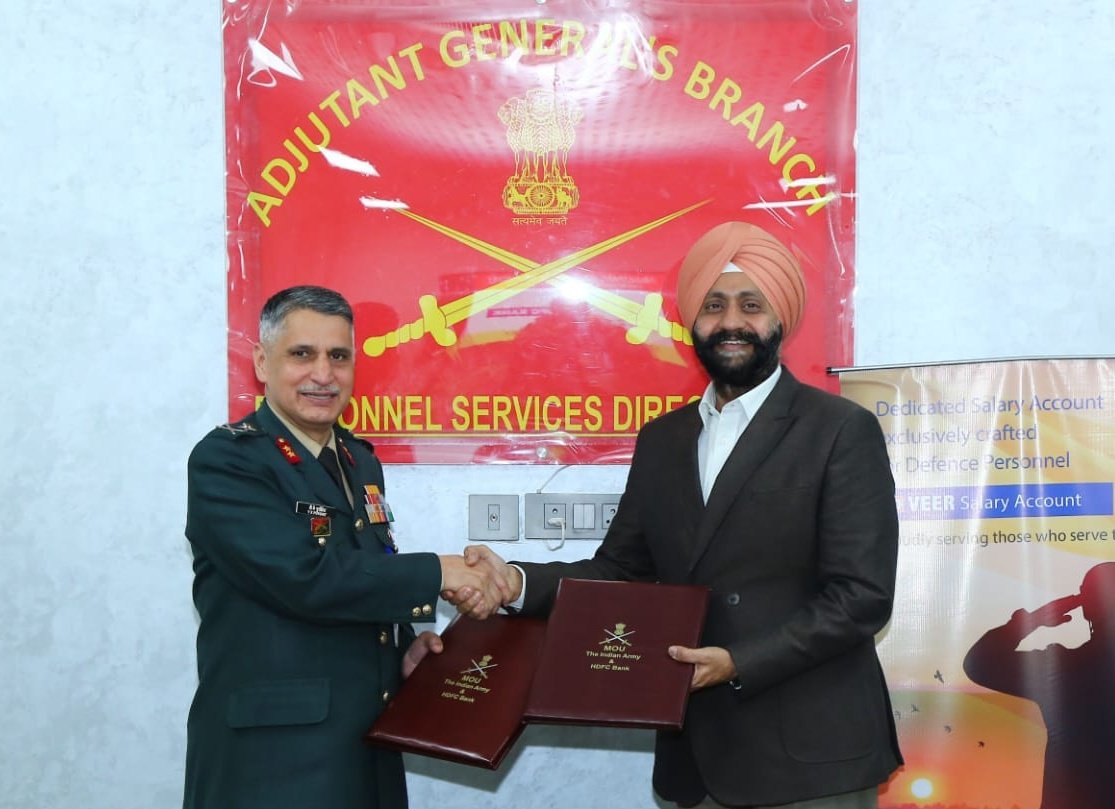 Indian Army and HDFC Bank Extend MoU: Enhanced ₹1 Crore Insurance Cover for Personnel and Veterans