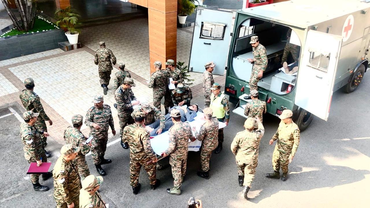 Jabalpur Military Hospital Conducts Joint Fire and Disaster Management Drill to Bolster Emergency Readiness