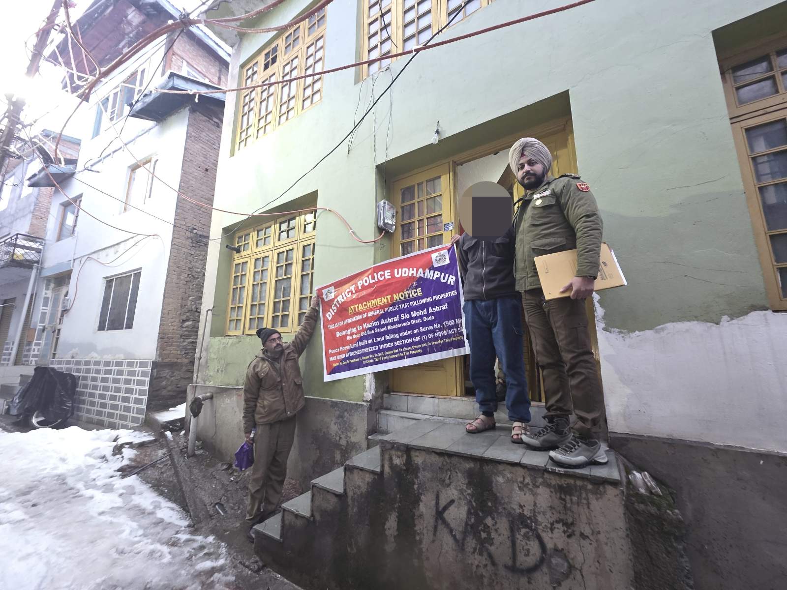 Udhampur Police Seize ₹75 Lakh Assets of Drug Peddler Under NDPS Act