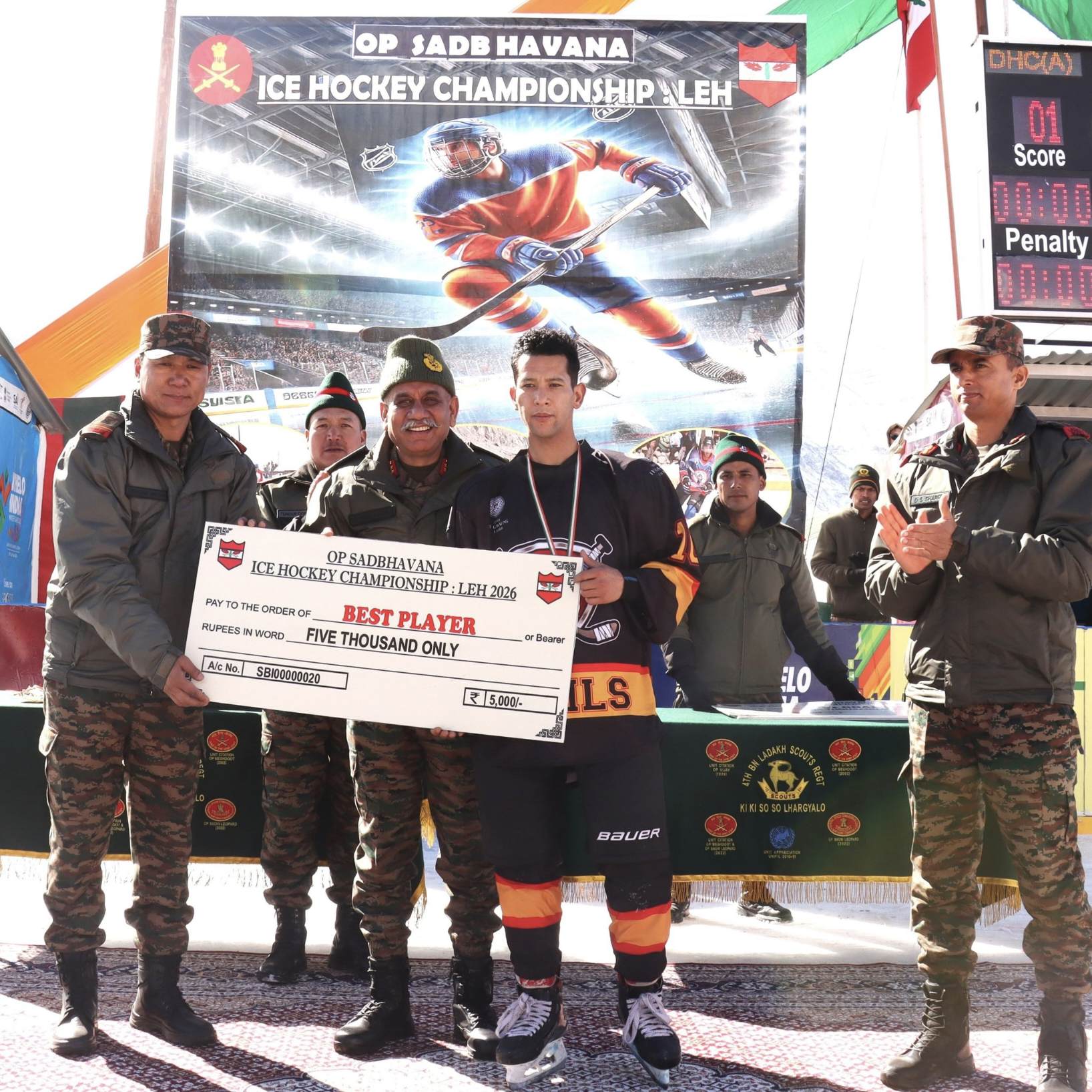 Fire and Fury Corps Hosts Operation Sadbhavana Ice Hockey Championship 2026 in Ladakh