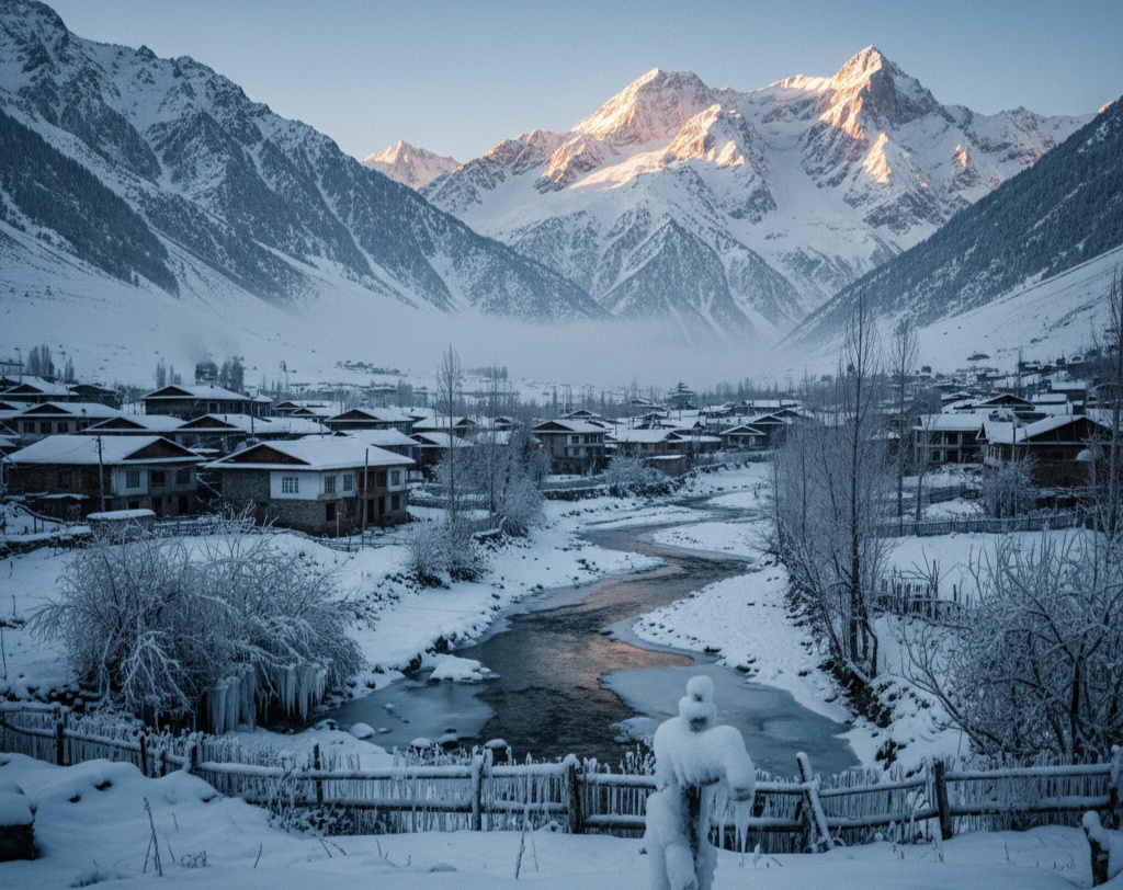 Kashmir and Jammu Weather Update: Intense Cold Wave Grips Valley as Temperatures Plummet Below Freezing