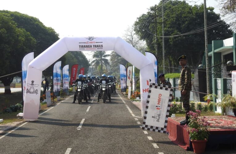 GOC 41 Sub Area Flags Off “The Eastern Edge Expedition” Bike Rally from Jorhat to Shillong