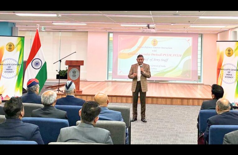 General Upendra Dwivedi COAS Interacts with Indian Army Veterans in Sydney during Australia Visit