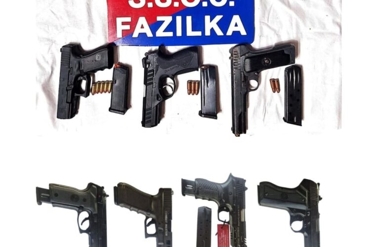 Punjab Police Bust Cross-Border Smuggling Ring: Massive Haul of Heroin and Seven Pistols Seized in Fazilka