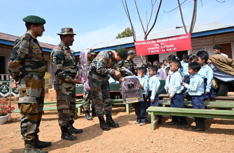 Assam Rifles Empowers Indo-Myanmar Border Youth: Educational Aid and Sports Gear Distributed in Nokhu
