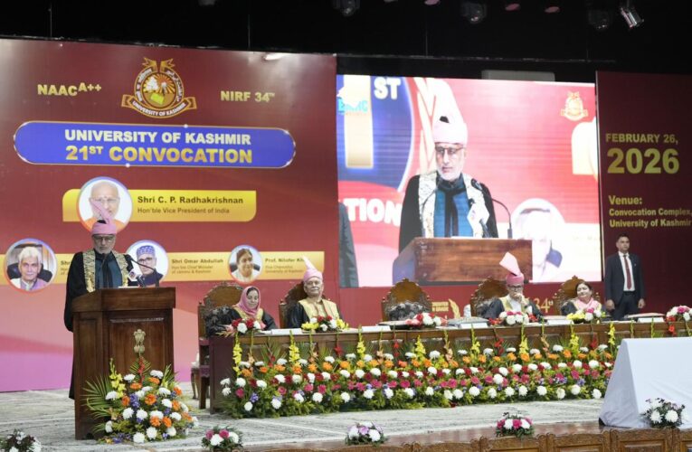 Women Lead the Way as Vice President Radhakrishnan Addresses Kashmir University Convocation