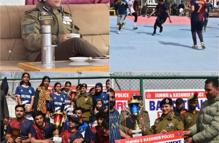 J&K Police Basketball Tournament Concludes in Pulwama; HR Ballers and Dolphin Club Crowned Champions