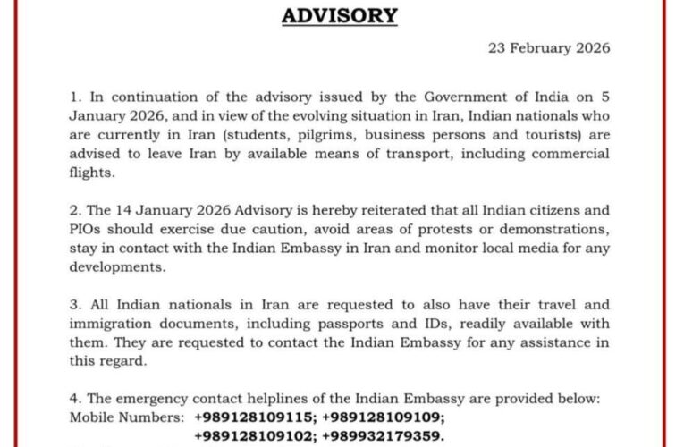 India Issues Urgent Travel Advisory: Citizens Advised to Leave Iran Immediately Amid Escalating Tensions