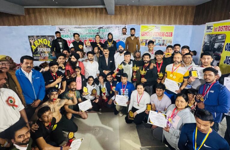 Udhampur Powerlifting Championship: Pawan Khajuria Urges Youth to Swap Drugs for Sports to Build a Healthy Future