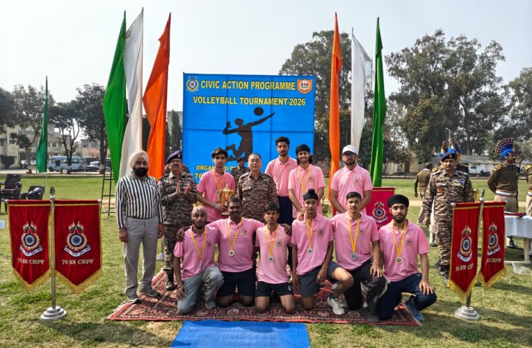 76 Bn CRPF Organizes Volleyball Tournament in Gangyal Under Civic Action Programme