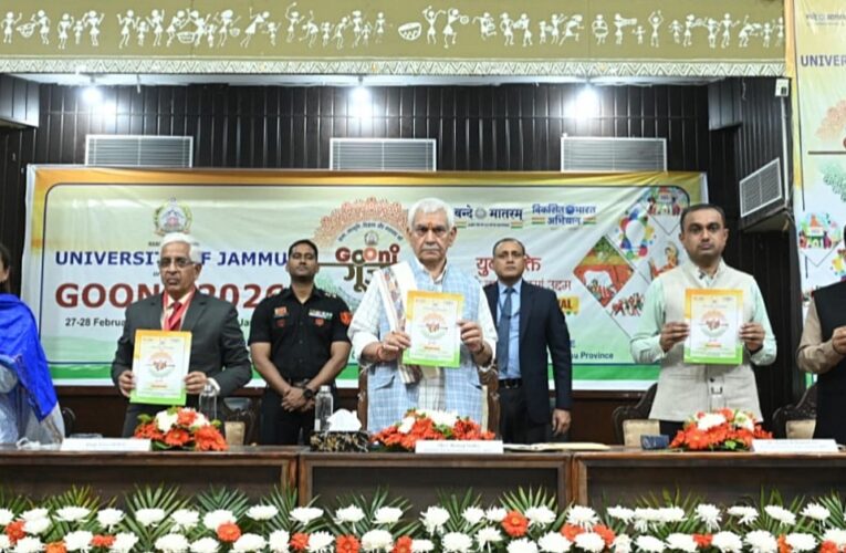 LG Manoj Sinha Inaugurates Goonj 2026 Youth Festival at University of Jammu to Empower Future Leaders