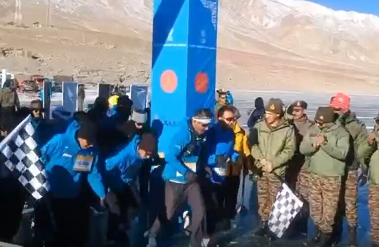 World’s Highest Frozen Lake Marathon 2026: Indian Army Dominates Extreme Endurance Race at Pangong Tso