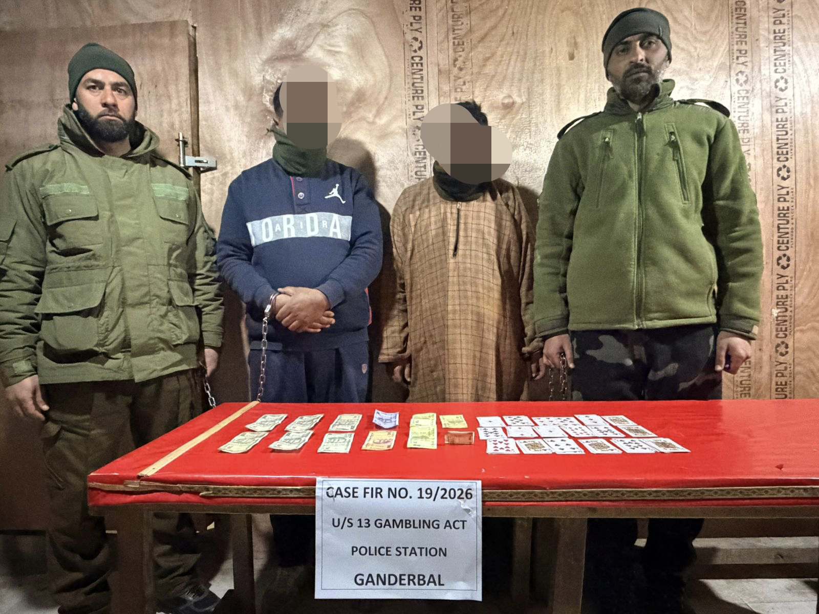 Ganderbal Police Crack Down on Illegal Gambling: Two Arrested in Narayan-Bagh Raid
