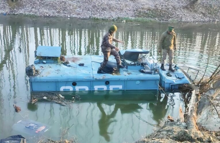 Nine CRPF Personnel Injured as Vehicle Skids into Canal in Srinagar’s Ahmad Nagar