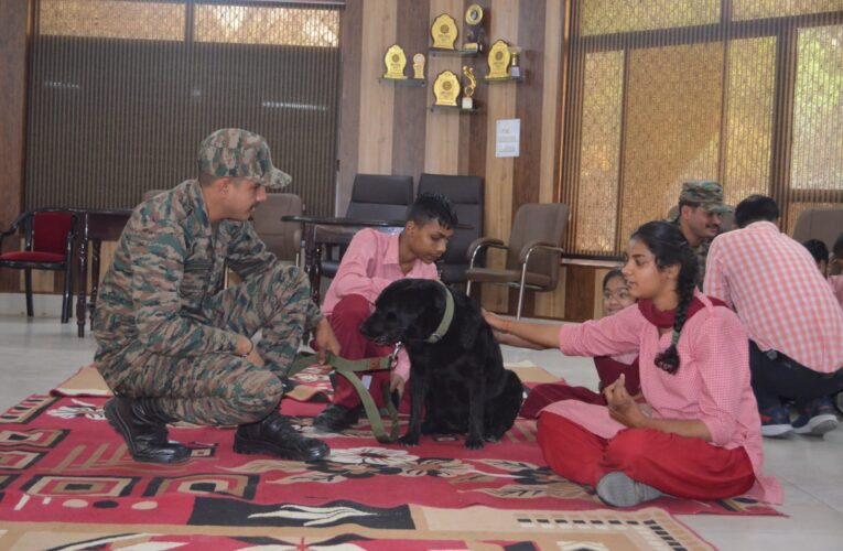 Indian Army Canine Unit Conducts Therapeutic Dog Session for Special Needs Children in Lucknow