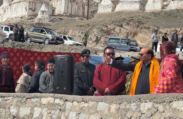 LG Vinai Kumar Saxena Reviews Water Conservation Projects and Leads Plantation Drive in Ladakh