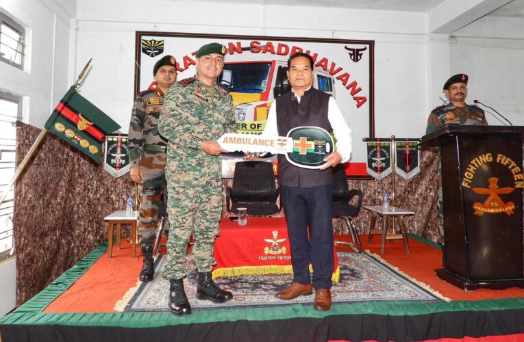 Assam Rifles Enhances Rural Healthcare in Nagaland: Ambulance Dedicated to Dimapur Pensioner’s Union