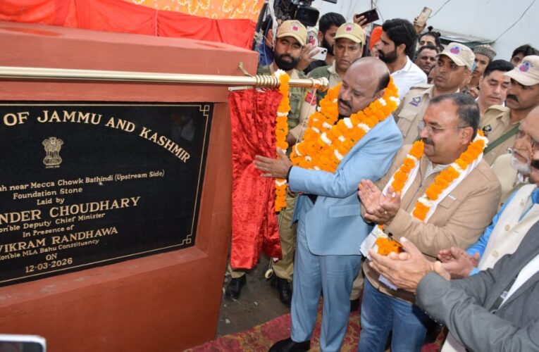 Infrastructure Boost: Deputy Chief Minister Surinder Choudhary Lays Foundation for Bathindi Nallah Project