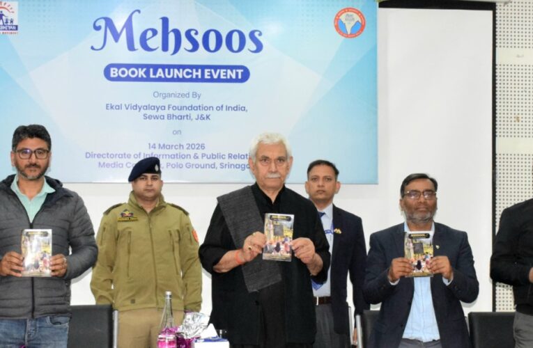 LG Manoj Sinha Releases ‘Mehsoos’ in Srinagar; Calls for Social Awakening through Five Resolutions