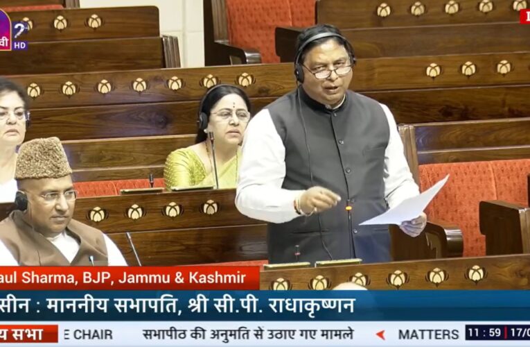 BJP President Sat Sharma Advocates for Enhanced Rural and Border Healthcare Infrastructure for J&K in Rajya Sabha