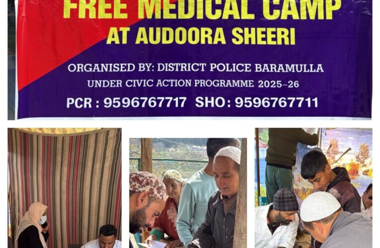J&K Police Hosts Free Medical Outreach Camp for Baramulla Residents Under Civic Action Programme