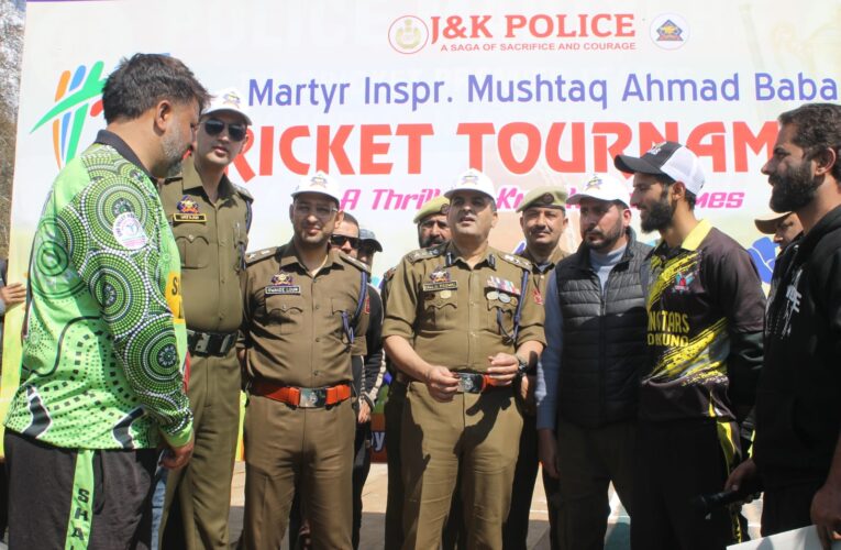 Ganderbal Police Launch Martyr Inspector Mushtaq Ahmad Baba T-20 Cricket Tournament to Empower Local Youth