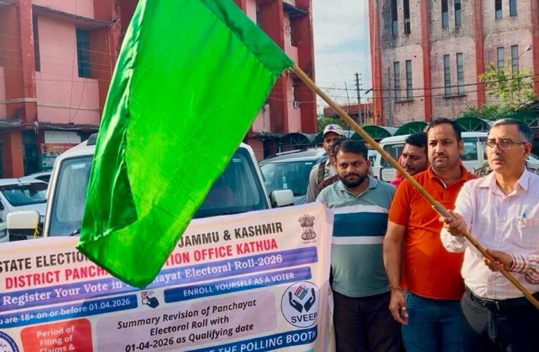 Kathua DEO Launches SVEEP Van to Drive Awareness for Panchayat Electoral Roll Revision