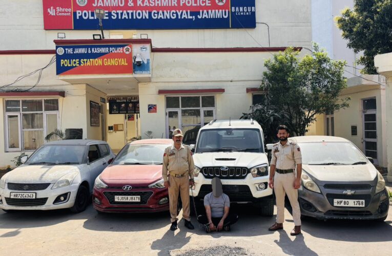 Jammu Police Bust Notorious Interstate Luxury Car Theft Gang; 70 FIRs Linked to Kingpin