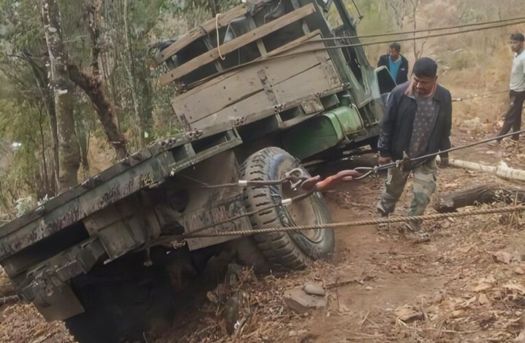 Assam Rifles Recovers Civil Truck After Six-Hour Rescue Operation on Manipur’s NH-129A