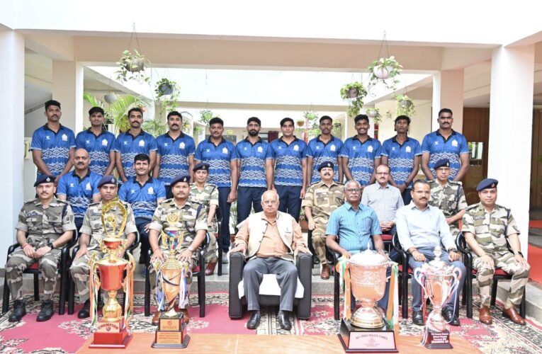 CISF IG Motivates Central Volleyball Team in Ranchi Following Silver Medal Win