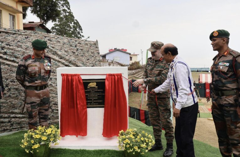 Immortalizing Valor: Spear Corps Commander Lays Foundation Stone for 1971 War Memorial in Wokha, Nagaland