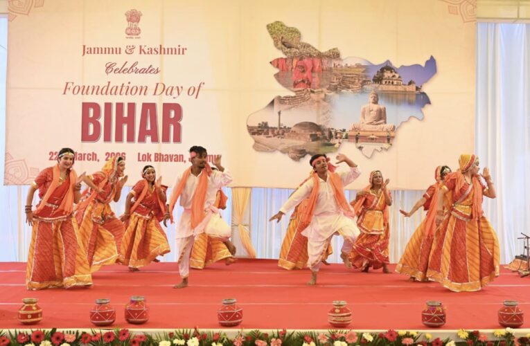 Jammu Kashmir Lok Bhavan Hosts Vibrant Bihar Diwas Celebration to Honor “Ek Bharat Shreshtha Bharat”