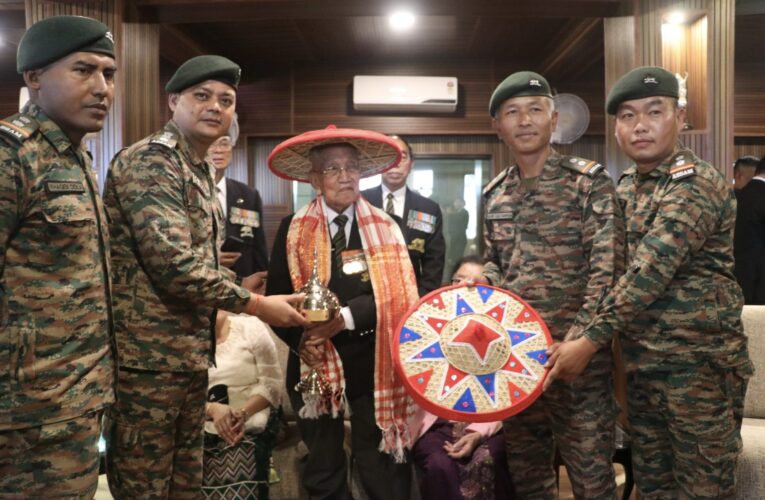 Assam Rifles and Territorial Army Celebrate 99th Birthday of World War II Veteran and Padma Shri Awardee Lalbiakthanga Pachuau