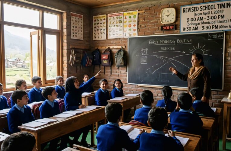 New School Timings in Kashmir Division Effective from April 1