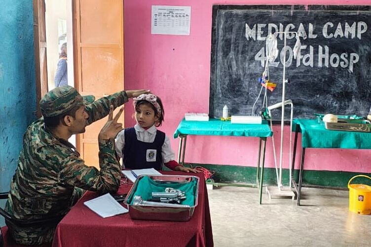 Indian Army’s Trishakti Corps Organizes Medical and Dental Screening Camp for Border Area Students in North Bengal